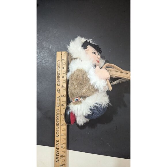 Comai Kid's Inuit Doll With Drum & Traditional Clothing plush - Picture 10 of 10